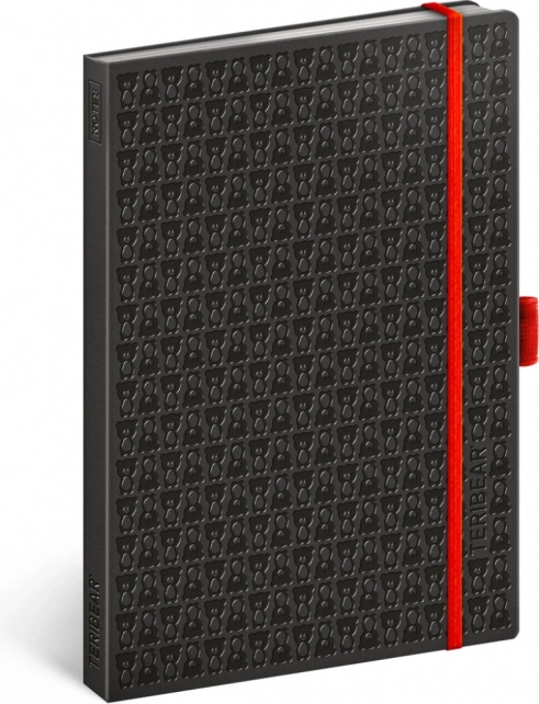 NOTIQUE notes w linie TERIBEAR A5, czarny, 15 × 21 cm