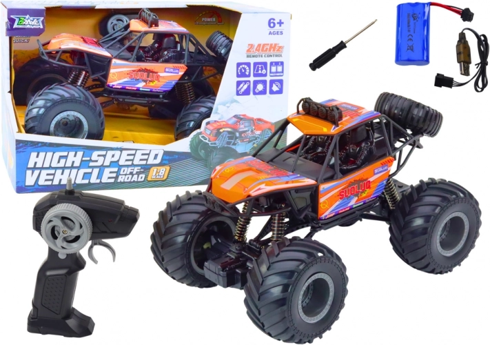 Samochód dla Dzieci Pomarańczowy Off-road RC z Amortyzatorami