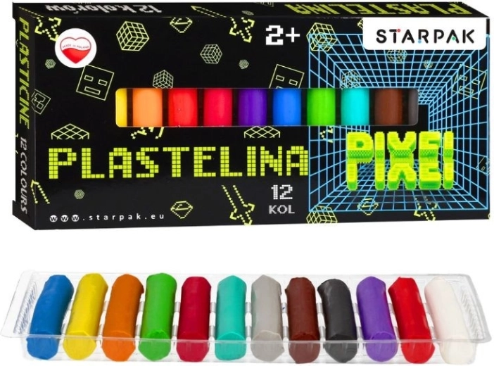 Plastelina Game Pixel – 12 kolorów