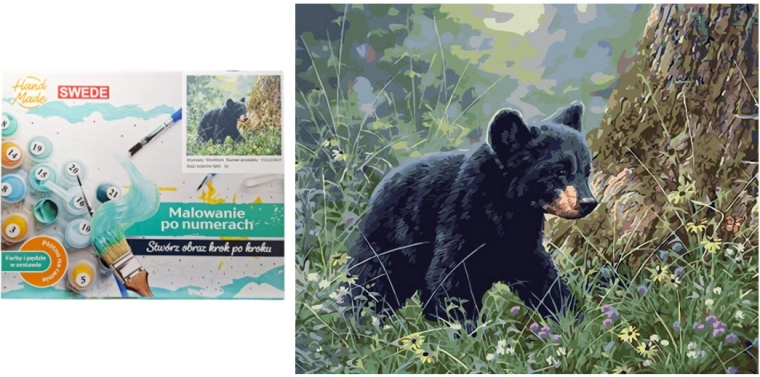 Malarstwo po numerach – niedźwiedź brunatny