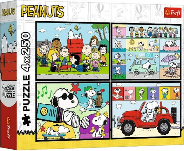 Puzzle Peanuts – Fistaszkowa przygoda 4×250 elementów