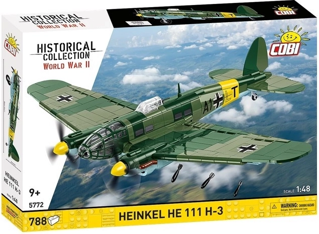 COBI Heinkel He 111 H-3 zestaw klocków samolotu (1:48, 788 elementów)