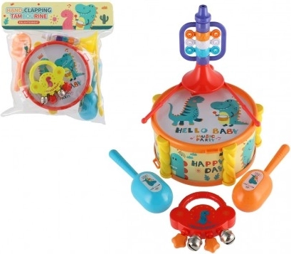 Zestaw instrumentów muzycznych dla dzieci z dinozaurami