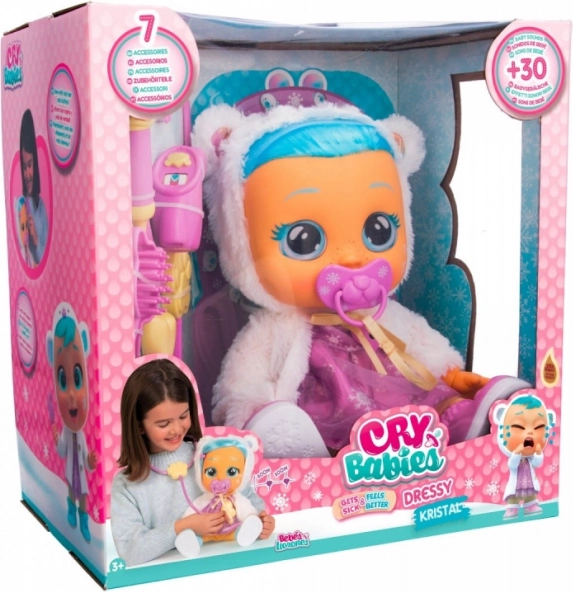 Lalka Cry Babies Kristal w eleganckim ubranku
