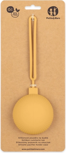 Silikonowe etui na smoczek PETITE&MARS Intense Ochre