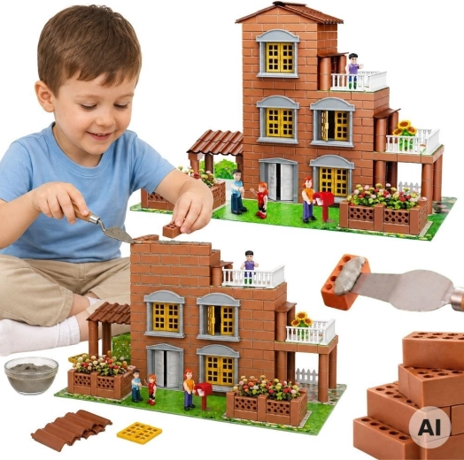Woopie klocki – ceglana willa mały architekt 454 elementy