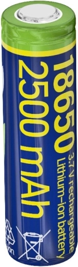 Akumulator Li-ion 18650 3,7 V 2500 mAh (10C) z płaskimi biegunami