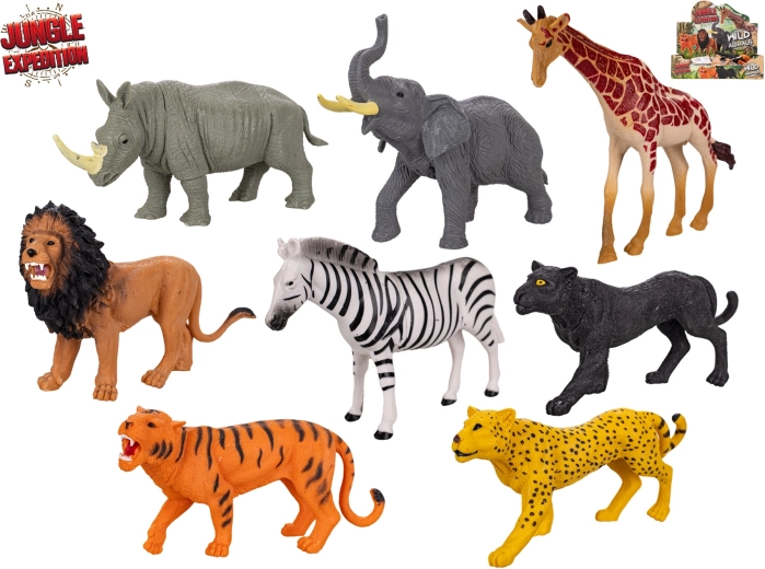 Jungle Expedition zwierzątka safari – zestaw 8 realistycznych figurek