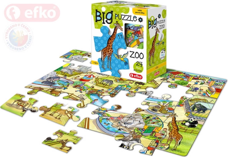 EFKO Baby Puzzle BIG w zoo – duże elementy 24 elementy - 1 sztuka