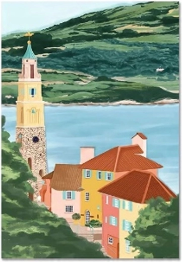 Norimpex malowanie po numerach Domy w górach 40 × 50 cm