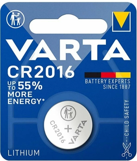 Bateria guzikowa Varta CR2016, 3 V