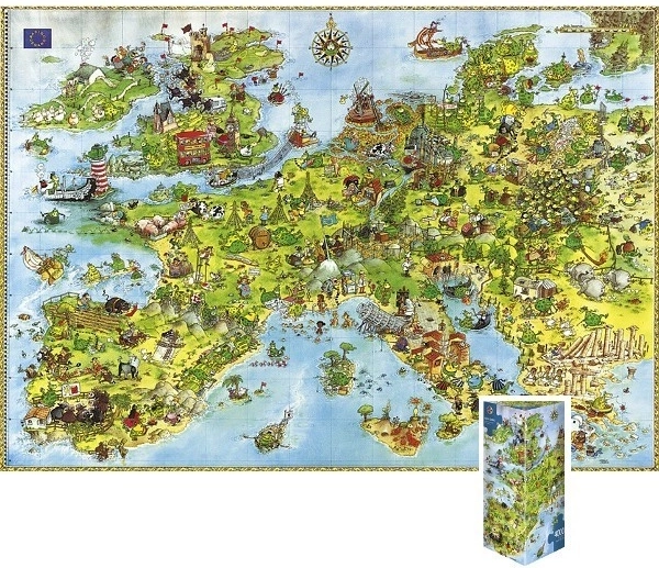 Puzzle Smoki - Mapa Europy, 4000 kawałków