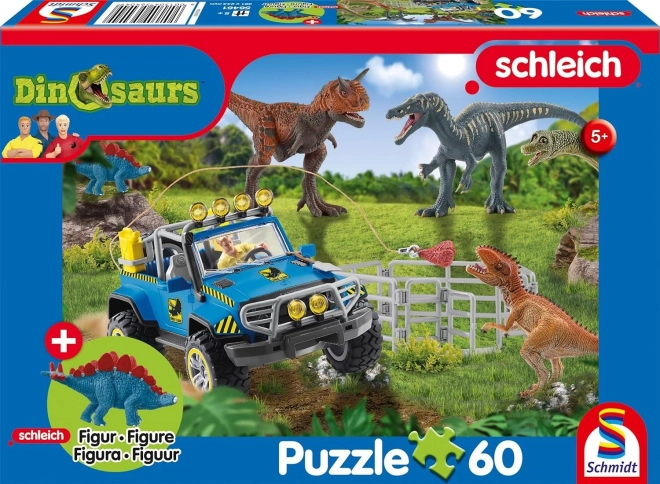 Puzzle SCHMIDT SCHLEICH prehistoryczni giganci, 60 elementów + figurka