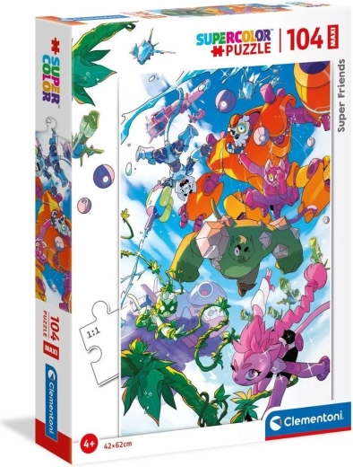 Puzzle CLEMENTONI Super Friends! MAXI 104 elementy