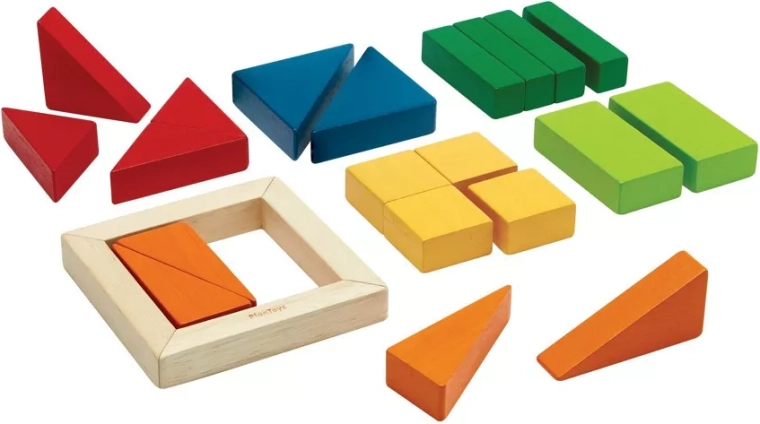 Klocki ułamkowe PlanToys