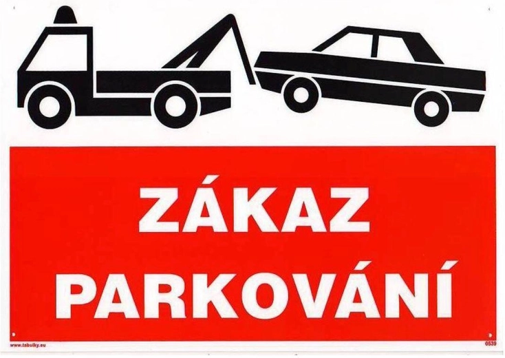 Tabliczka zakaz parkowania A4 plastik 210 × 297 mm
