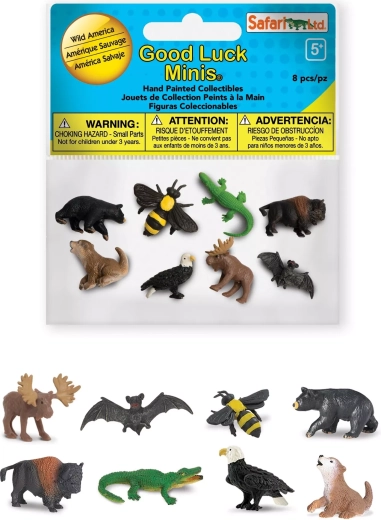 Dzika Ameryka – Safari Ltd. Good Luck Minis funpack (8 mini figurek)