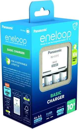 Panasonic Eneloop EKO ładowarka BQ-CC51 + baterie AAA (4 szt.)