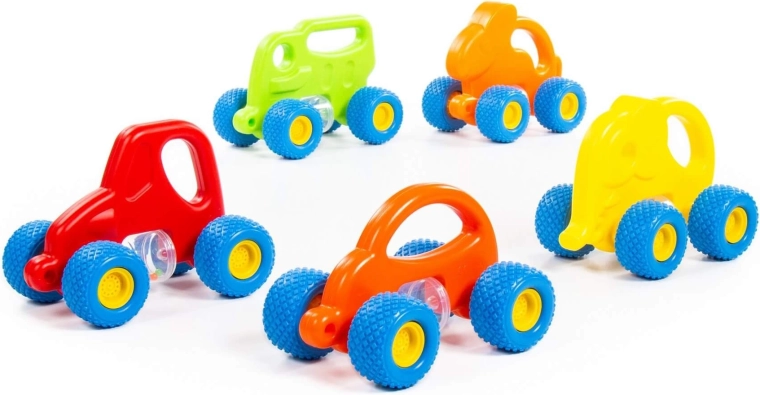 Kolorowy samochodzik Baby Gripcar z dużymi kołami - 1 sztuka