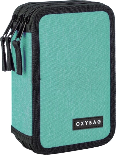 Piórnik trzykomorowy Unicolor mint pusty