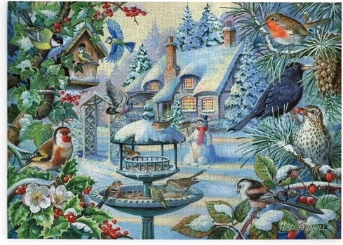 House of Puzzles Zimowe ptaki – puzzle z 500 dużymi elementami