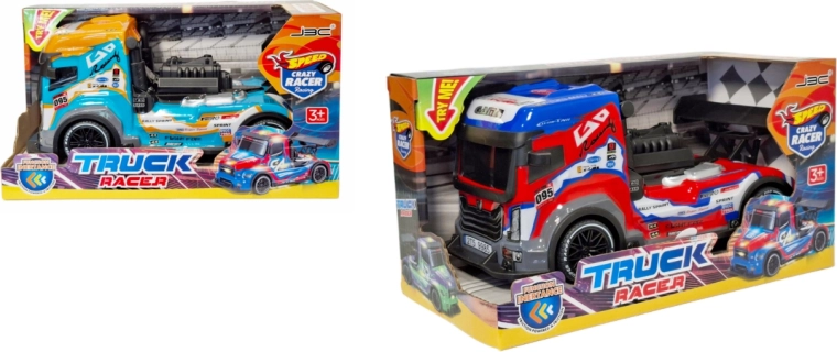 Sportowa wyścigowa ciężarówka Truck Racer z napędem ciernym, światłem i dźwiękiem