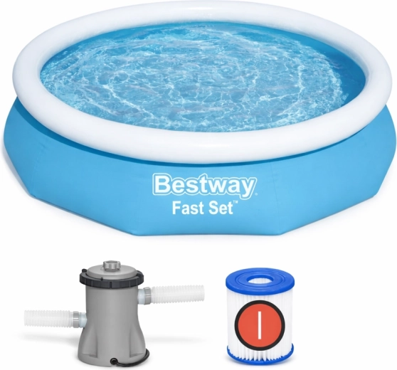 Nadmuchiwany basen Bestway Fast Set z pompą filtrującą 305 × 66 cm