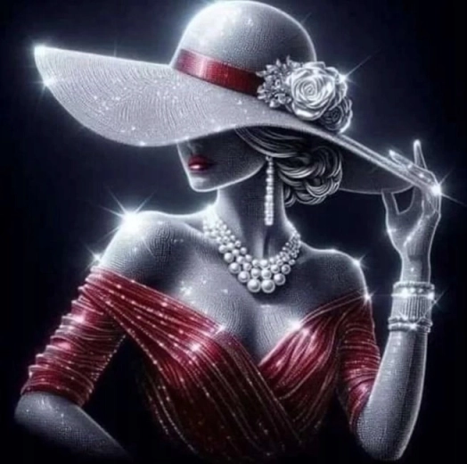 Diamentowe malowanie Dama w blasku 30 × 40 cm