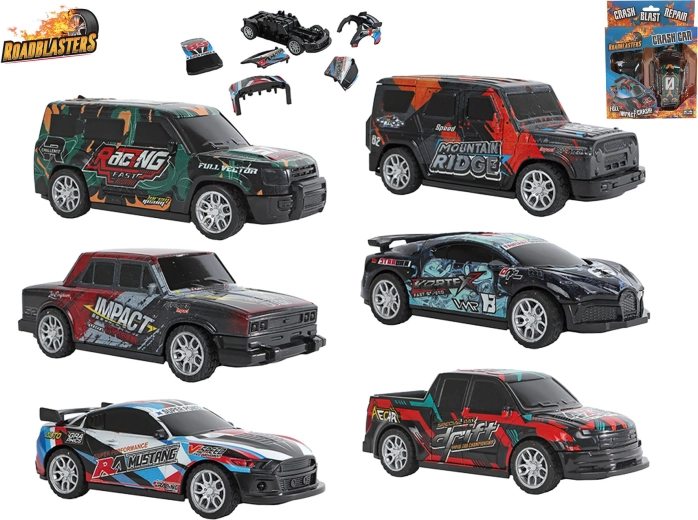 Rozbijane autko Roadblasters z napędem wstecznym (pull-back) 13 cm