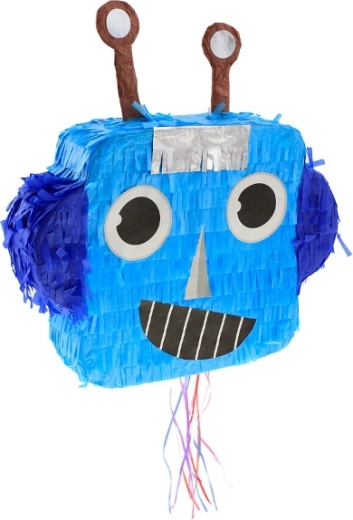 Piniata robot ze sznurkami do ciągnięcia