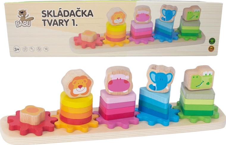 Babu drewniana układanka zwierzątka