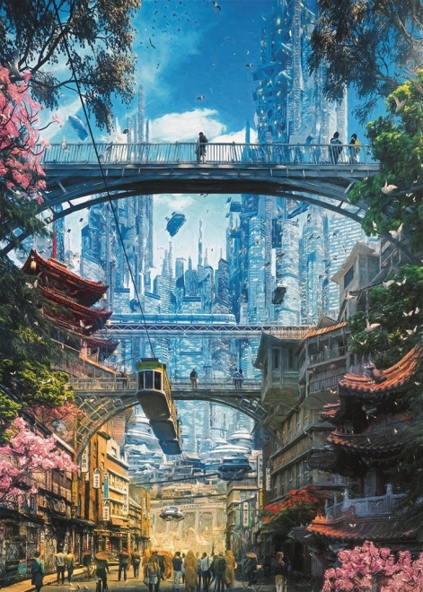 Puzzle HEYE Future Cities: Dzielnica handlowa 1000 elementów