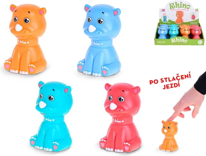 Jeżdżący nosorożec 10 cm dla dzieci od 3 lat