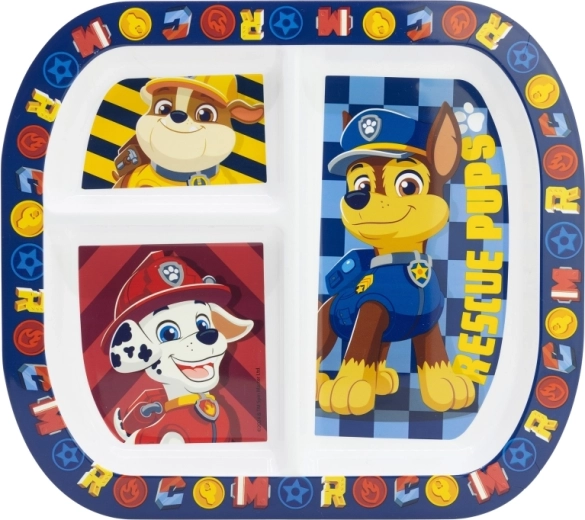 Talerzyk dziecięcy Paw Patrol z przegródkami Boy Rescue Pups 22 cm