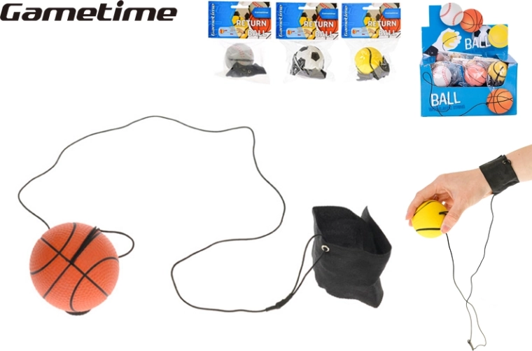 Gametime powracająca piłeczka 60 mm na nadgarstek