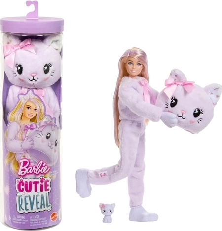 Barbie Cutie Reveal Słodkie kokardki fioletowy kotek