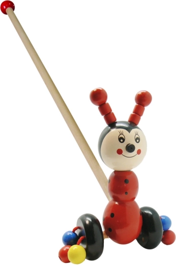 Drewniana biedronka na kiju BABU