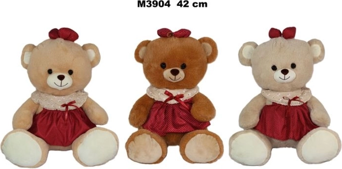 Pluszowy miś w sukience 42 cm - 1 sztuka