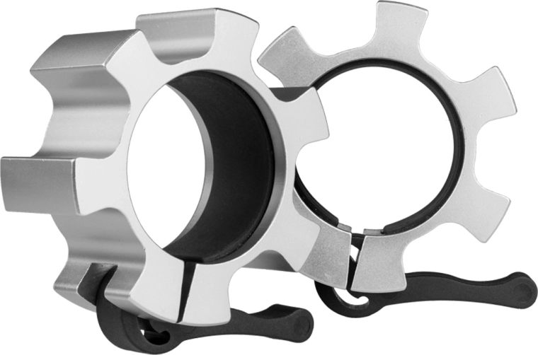 Szybkozaciskowe zaciski na sztangę olimpijską 50 mm srebrne HMS