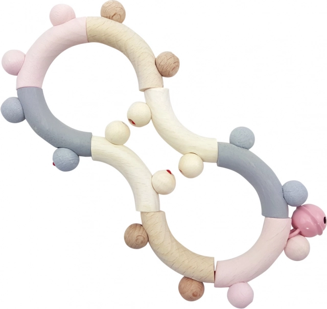 Hess drewniana grzechotka motoryczna różowa