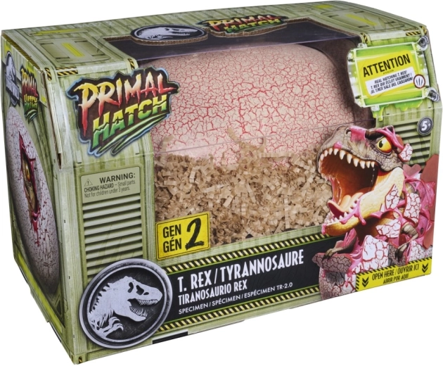 Primal Hatch interaktywny T-Rex wykluwający się z jajka szary