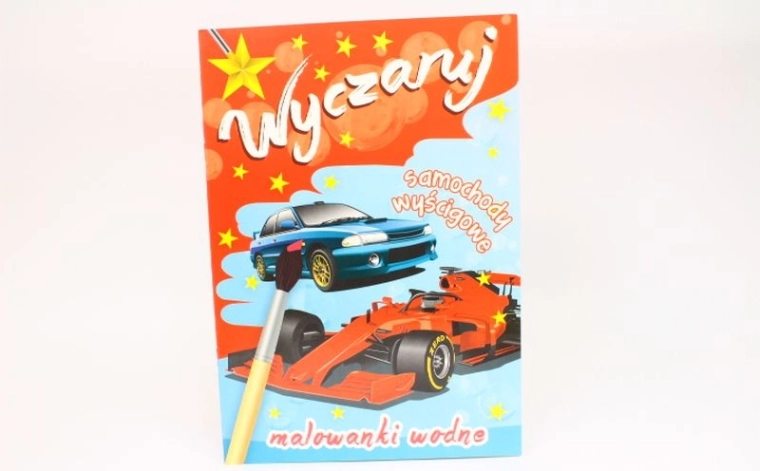 Wyczaruj samochody wyścigowe – wodne kolorowanki