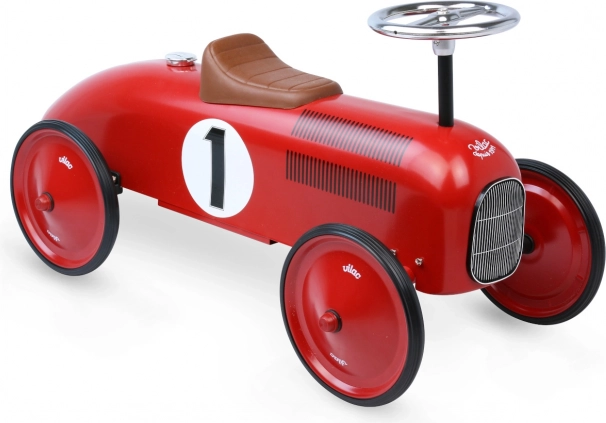 Vilac vintage jeździk czerwony metalowy samochód