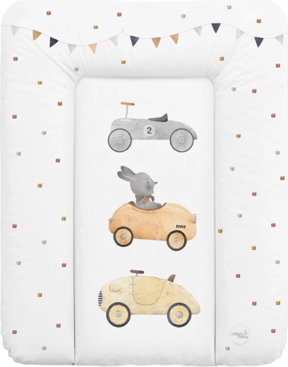 Ceba Baby miękka mata do przewijania na komodę 50 × 70 cm Basic Bunny Driver