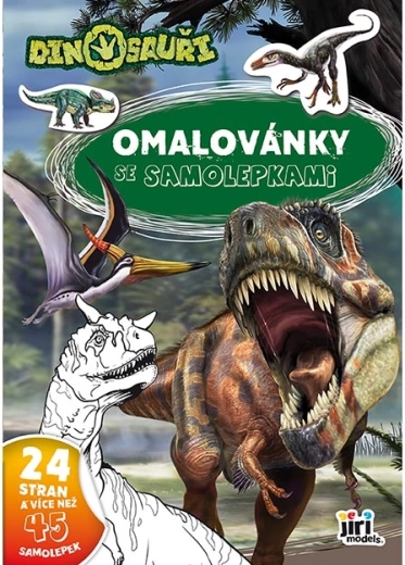Kolorowanki A4 z naklejkami Dinozaury