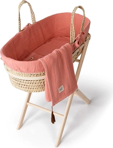 Funnababy kompletny kosz Mojżesza z wyposażeniem coral pink