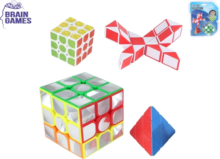Zestaw łamigłówek Brain Games – 4 logiczne zabawki dla dzieci i dorosłych