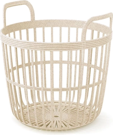 Kosz z uchwytami Zoe Basket Eco Wood 36,4 cm – kremowy