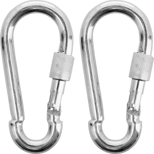 Stalowy karabinek ze śrubowym zabezpieczeniem NILS Camp