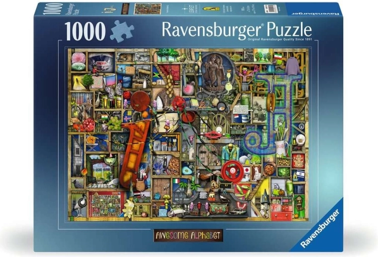 Puzzle Ravensburger Niesamowity alfabet – litery I i J, 1000 elementów